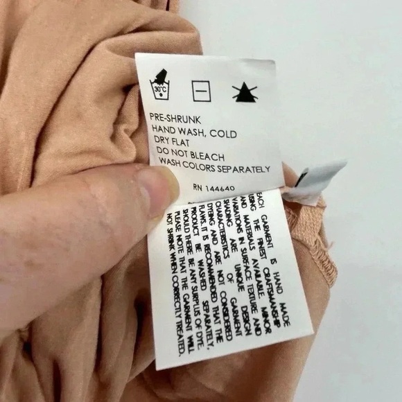 ENZA COSTA RUCHED CAMISOLE TOP SMALL DK NUDE VISCOSE LYCRA STRETCH TANK NWOT - Picture 5 of 13